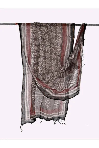 brown kota doria dupatta - desi weaves