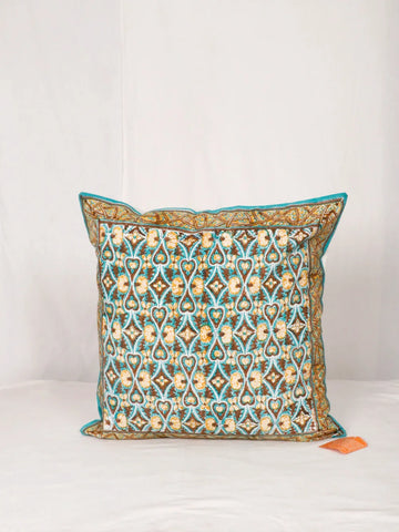 Santra Handblock Printed Cotton Cushion Cover 18x18 Inches