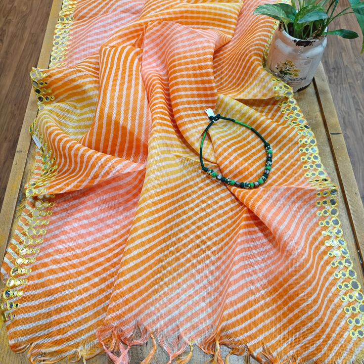 Orange and yellow dupatta