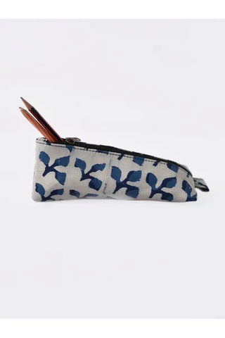 Buddy Hand Block Printed Cotton Pencil Pouch