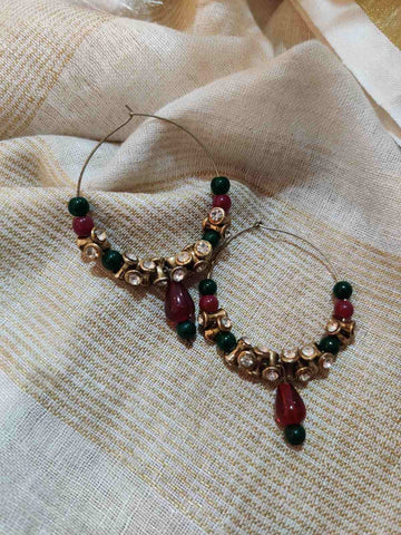Ishara Handcrafted Brass Bali Earrings