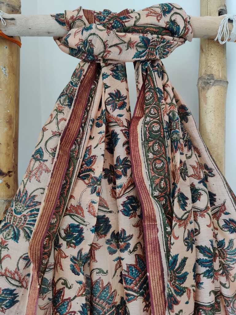 chanderi silk  dupatta  - Desi Weaves
