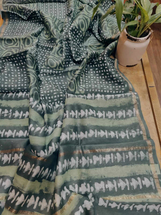 chanderi silk dupatta - desi weaves