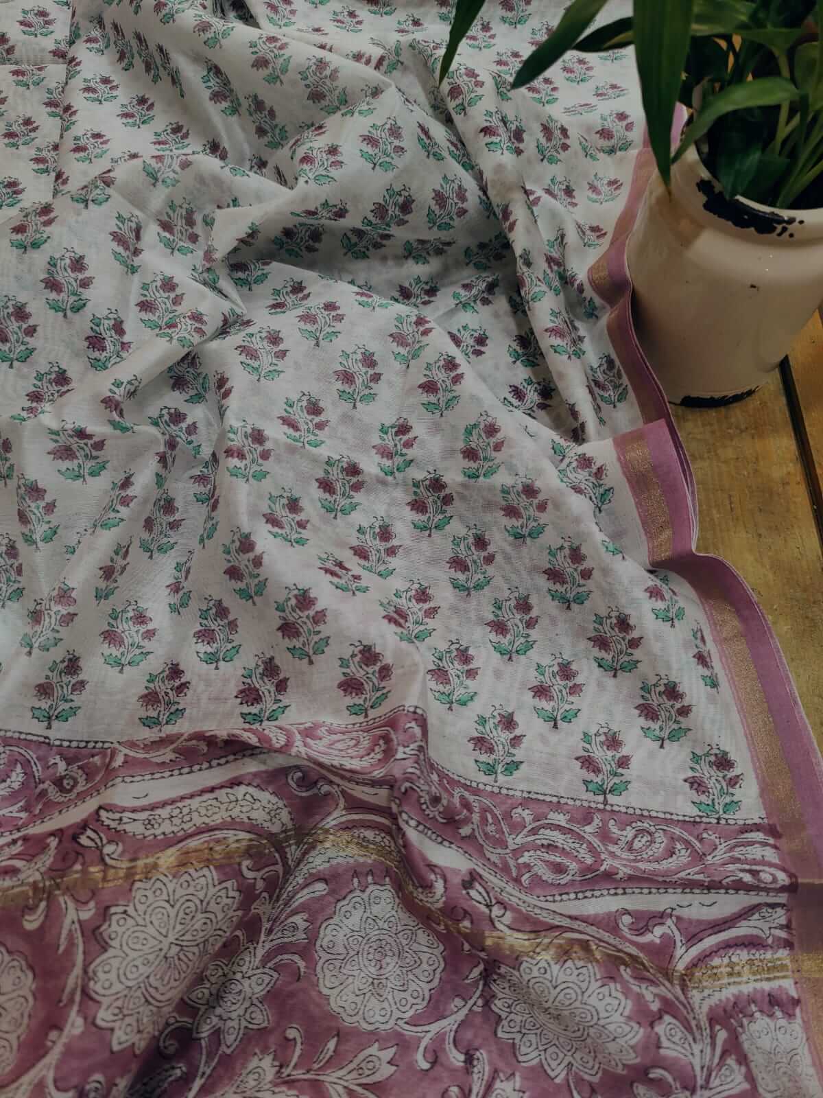chanderi silk dupatta - desi weaves