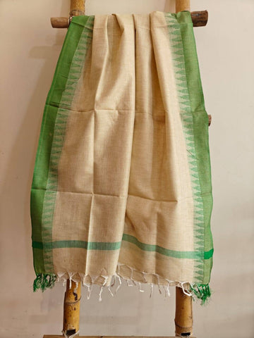 Pista Green Khadi Silk Cotton Dupatta
