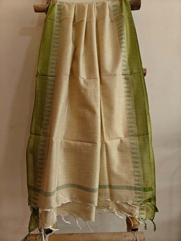 Mehandi Green Khadi Silk Cotton Dupatta