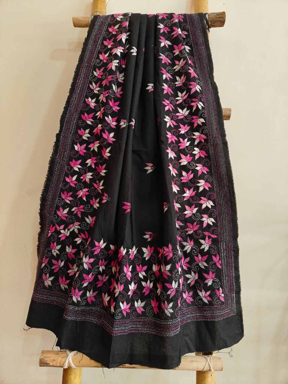 kantha stitch kota dupatta - desi weaves