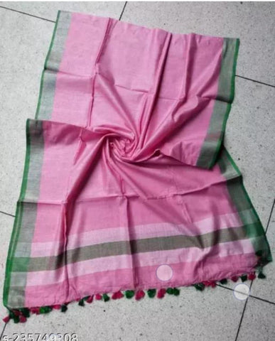Handcrafted Pure Linen Dupatta
