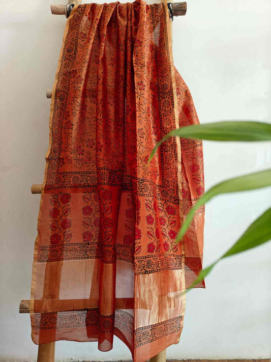 chanderi silk dupatta online - Desi Weaves