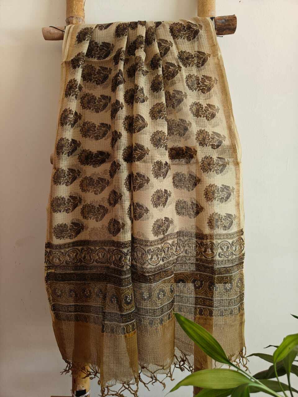 ajrakh kota doria dupatta - desi weaves