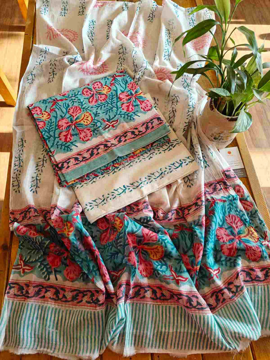 mull cotton dupatta online - desi weaves