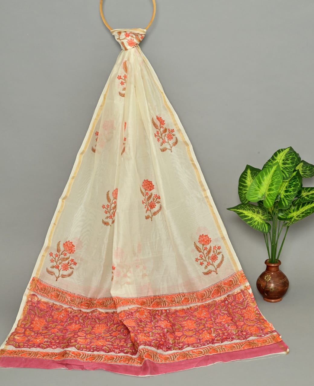mull cotton dupatta online - desi weaves