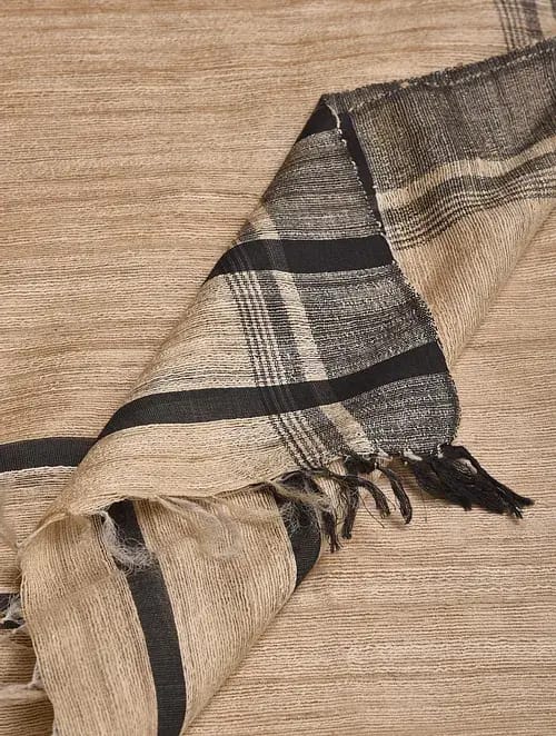 Tussar Ghicha Silk Dupatta - Desi Weaves