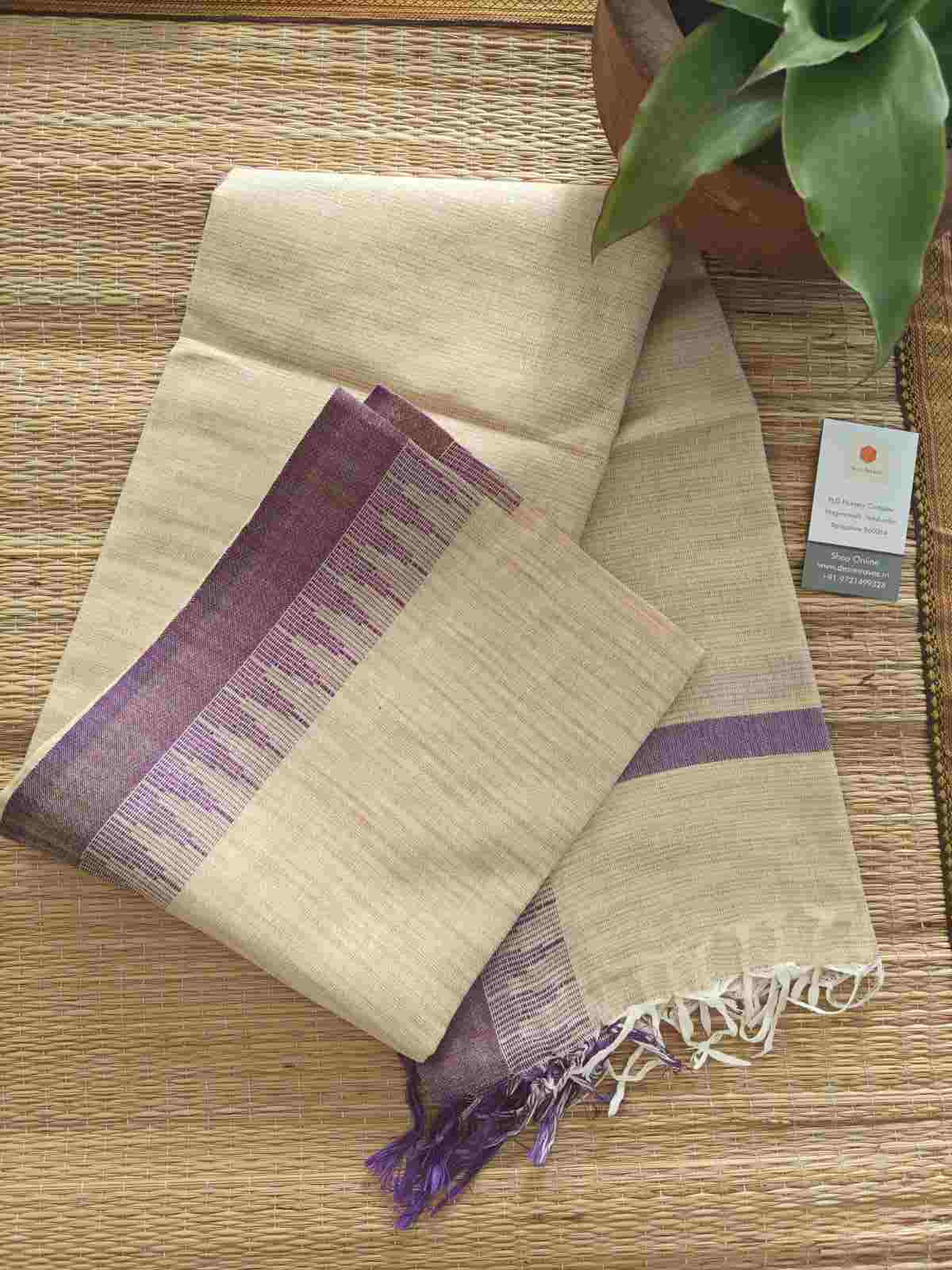 khadi cotton silk dupatta - desi weaves