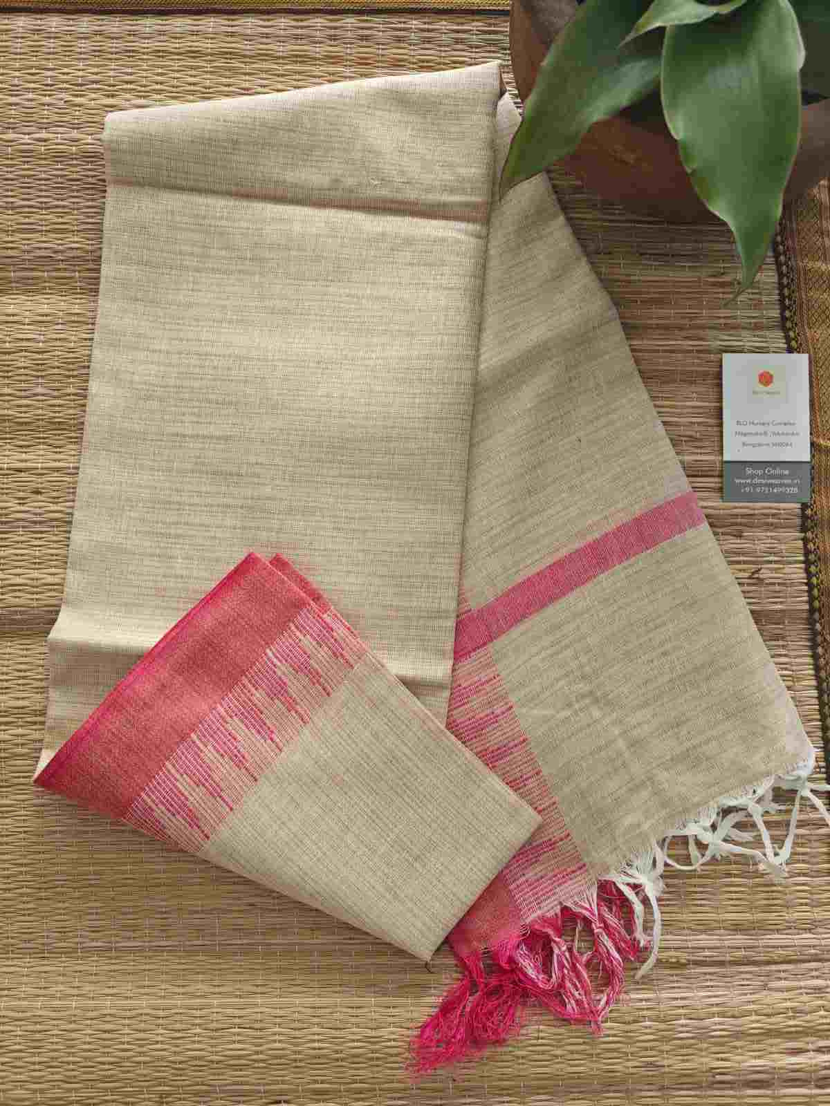 khadi cotton silk dupatta - desi weaves