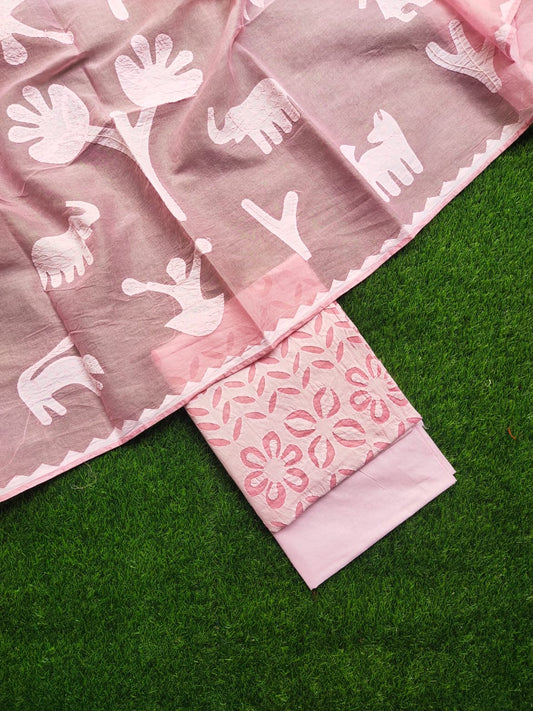 applique stitch dress material - desi weaves