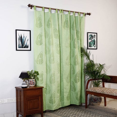 applique work cotton curtain - desi weaves