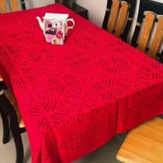 applique stitch table cover - Desi Weaves