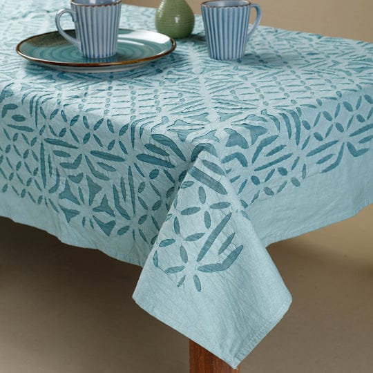 applique stitch table cover - Desi Weaves
