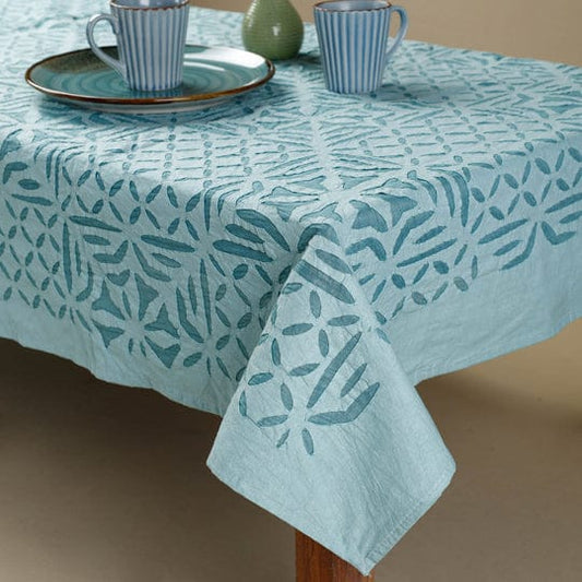applique stitch table cover - Desi Weaves