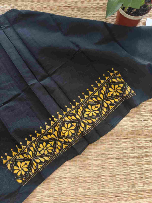 Hand Embroidered Cotton Kantha Stitch Blouse