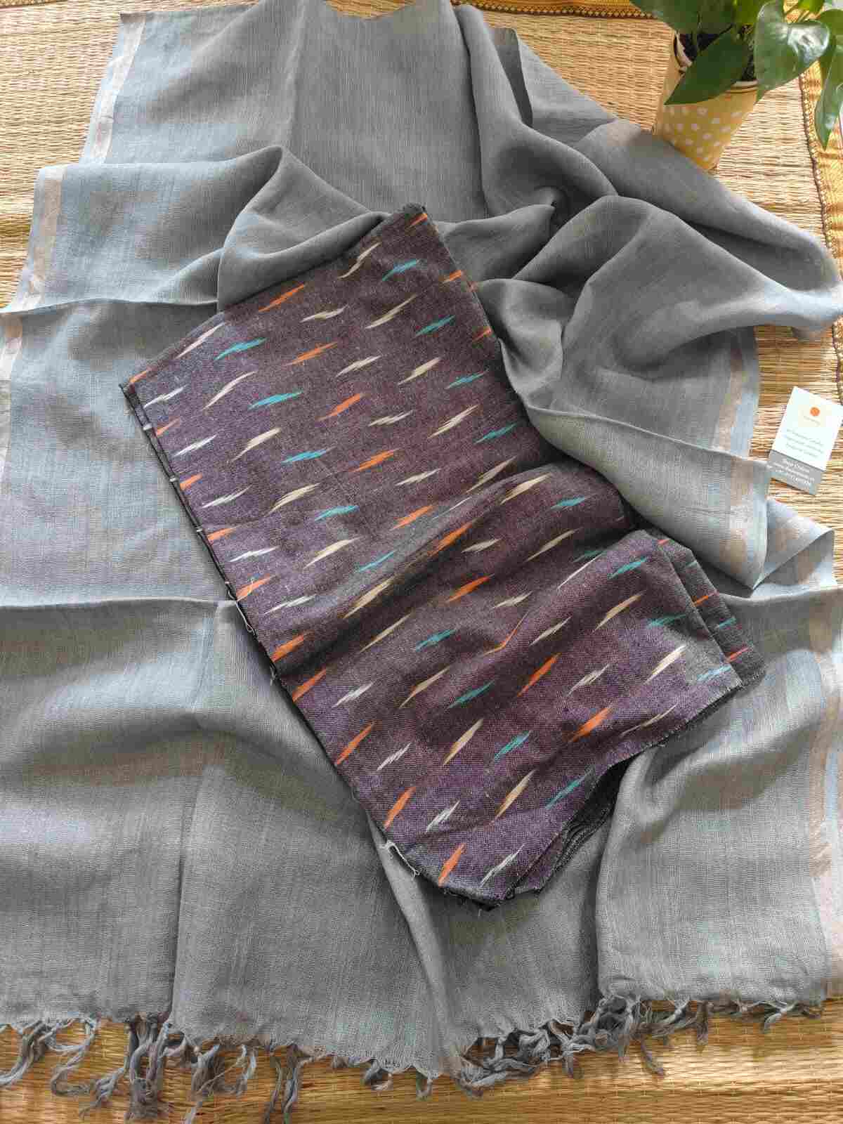 Handcrafted Pure Linen Dupatta
