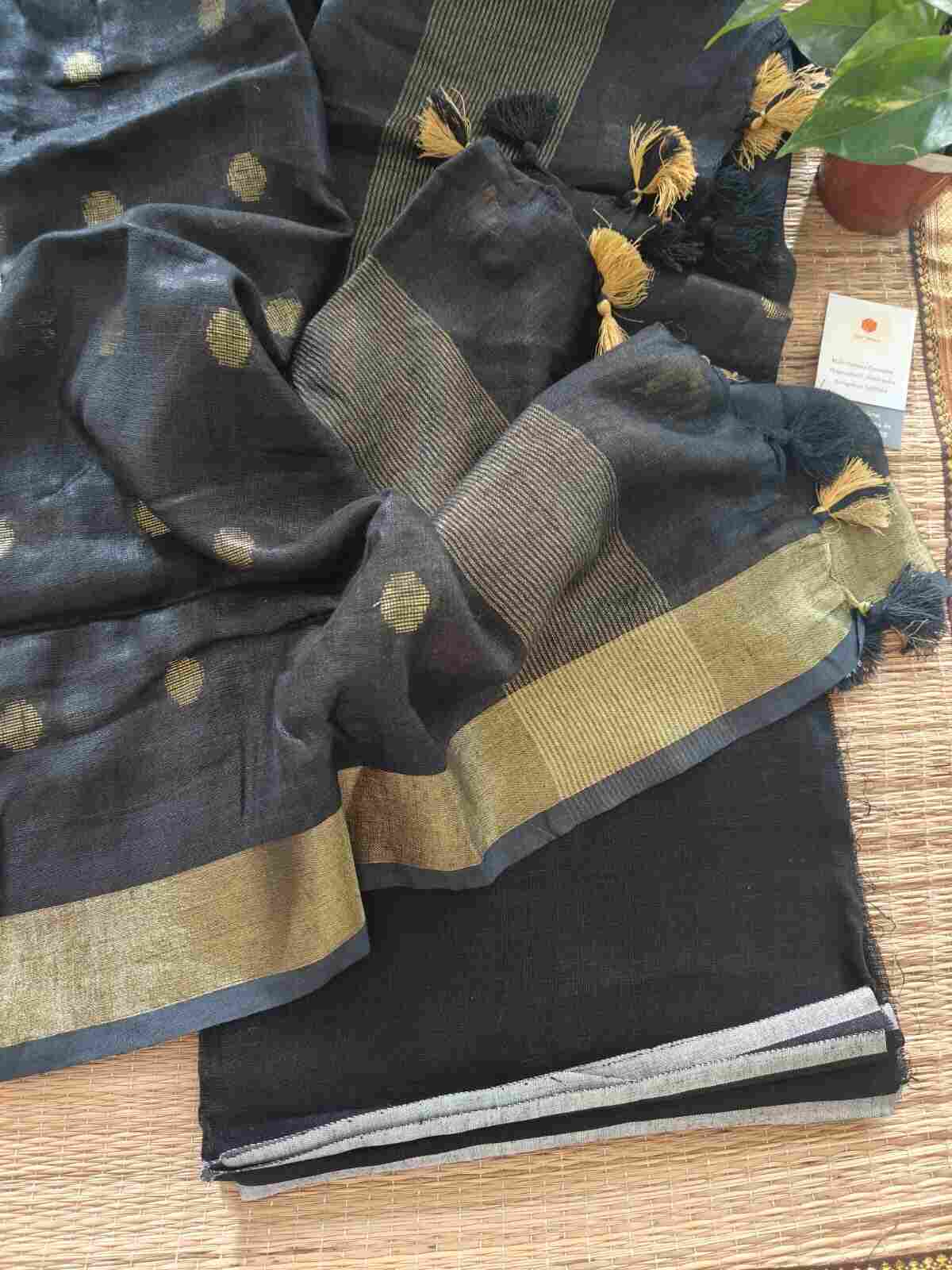 linen suit dupatta set - Desi Weaves
