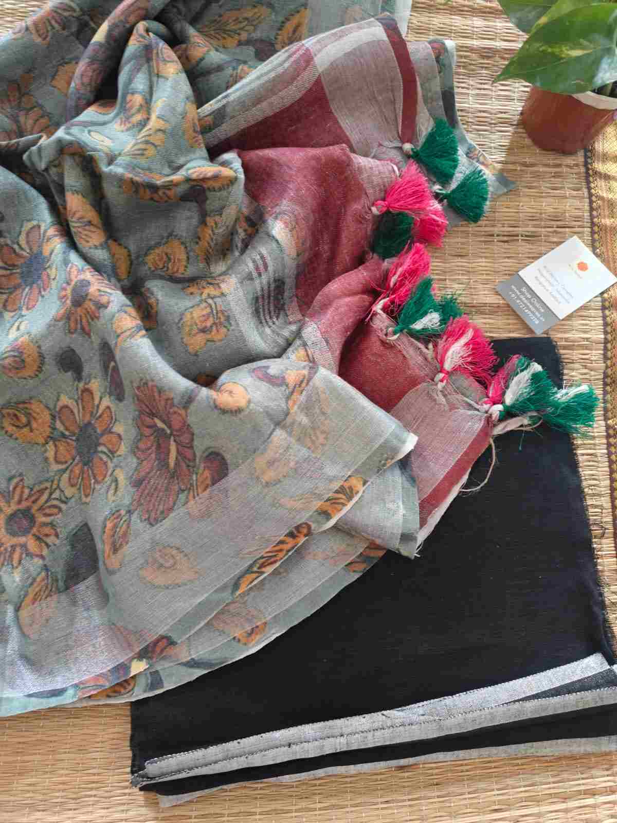 linen suit dupatta set - Desi Weaves