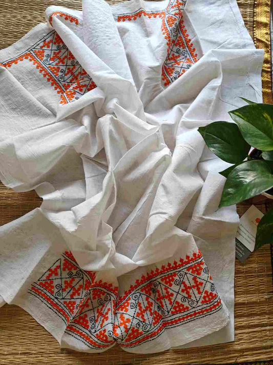 kantha stitch cotton blouse - Desi Weaves