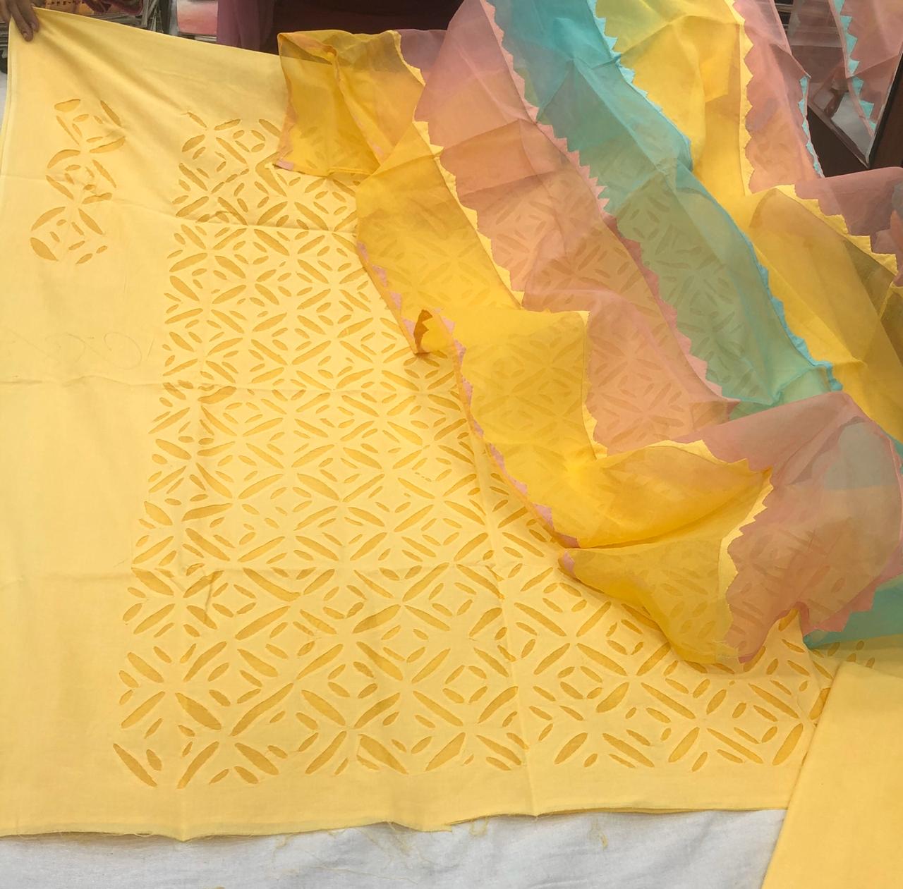 kota doria cotton dupatta - desi weaves
