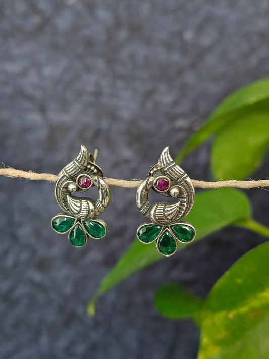 925 silver earrings online in India - Desi Weaves