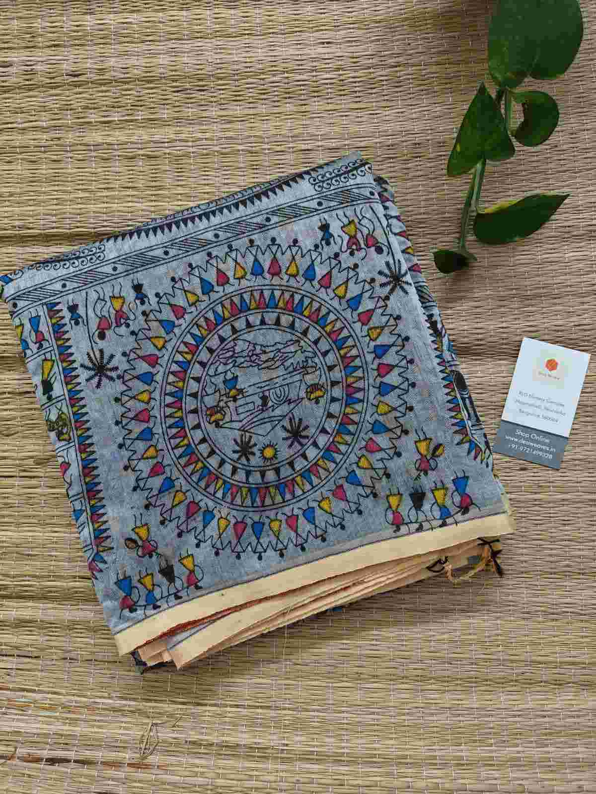 grey cotton silk saree online