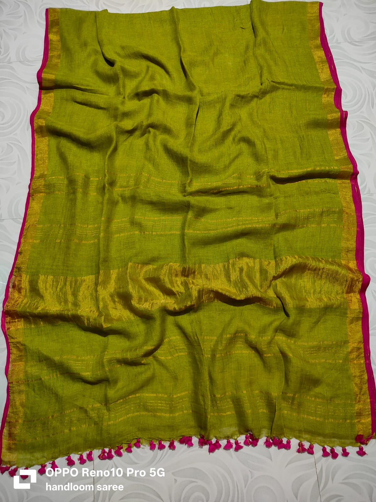 Pure Linen Saree Online - Desi Weaves