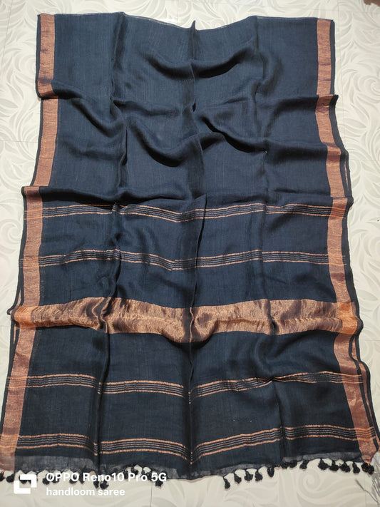 Pure Linen Saree Online - Desi Weaves