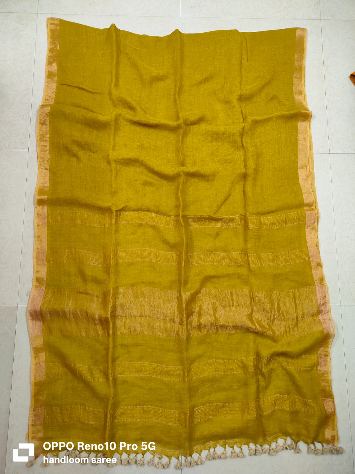 Pure Linen Saree Online - Desi Weaves