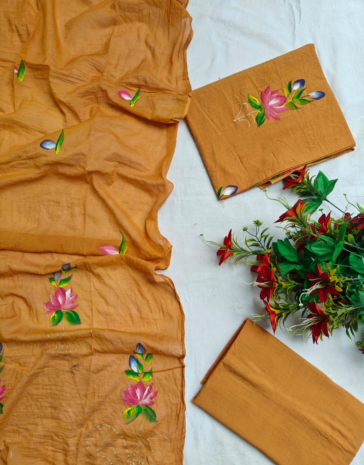 Turmeric Story Bengal Soft Khadi Cotton Saree