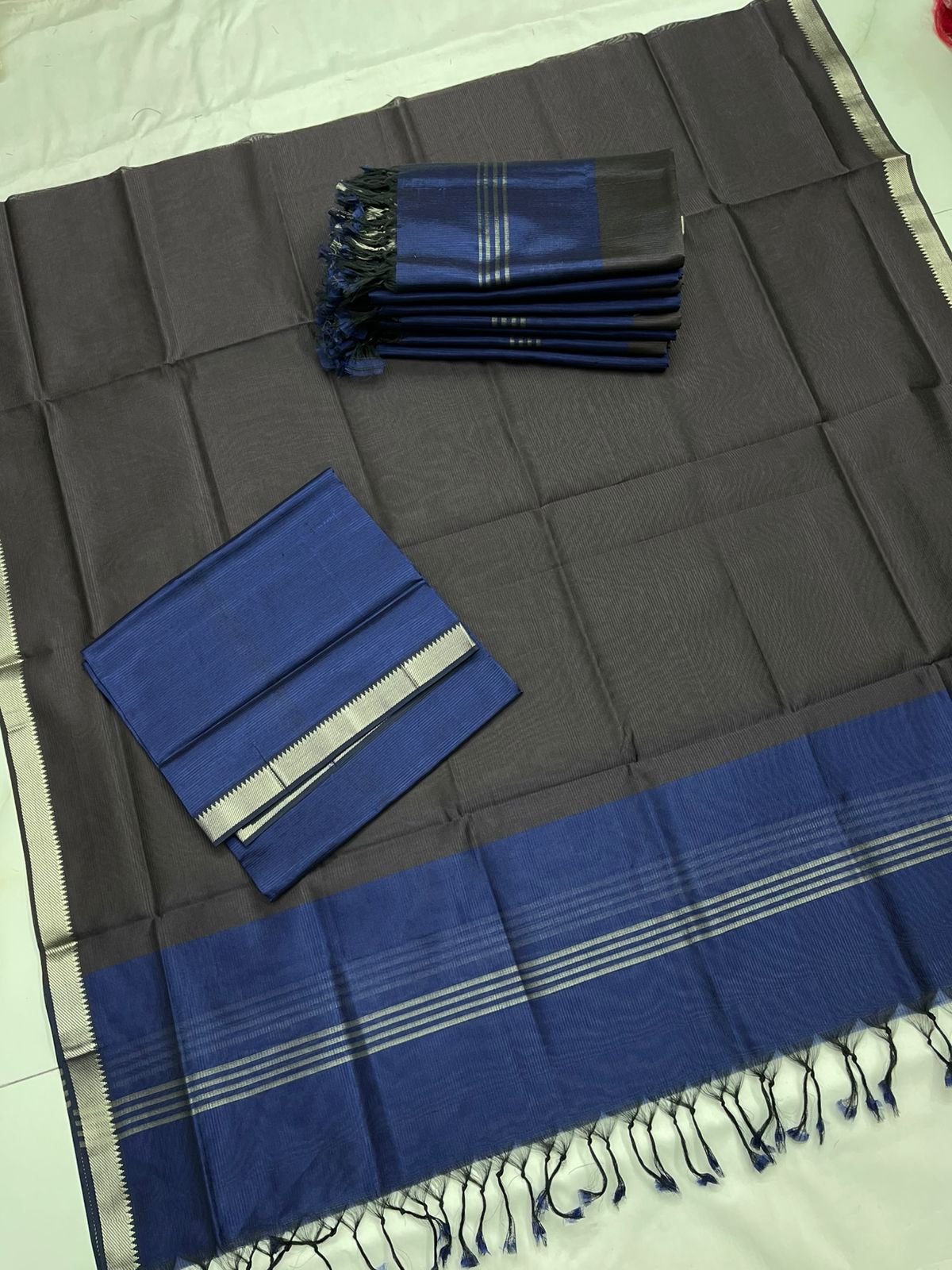 Handloom Mangalagiri Silk Suit Dupatta Set - 2 Piece Set