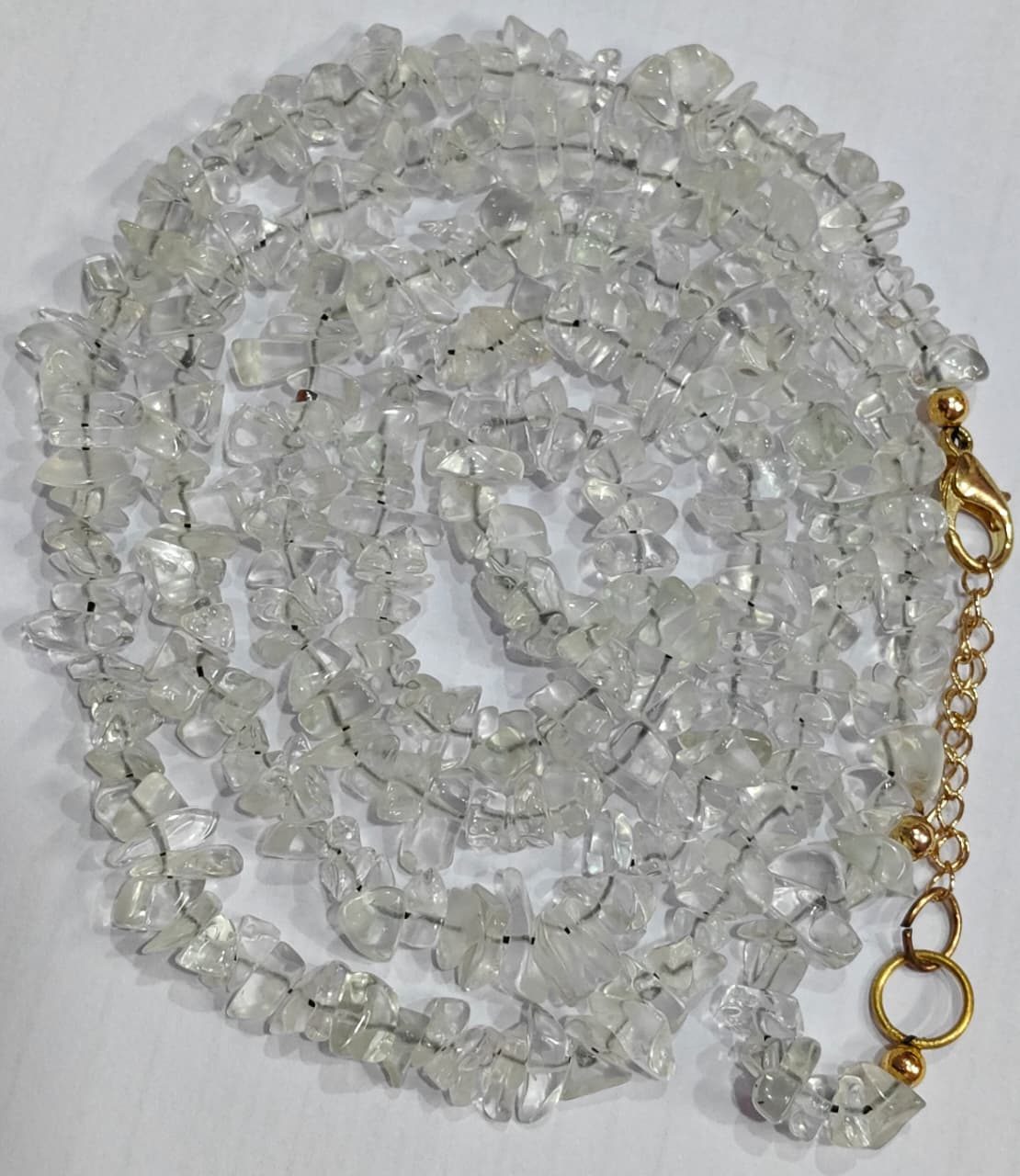 Glass Edge Long Stone Necklace