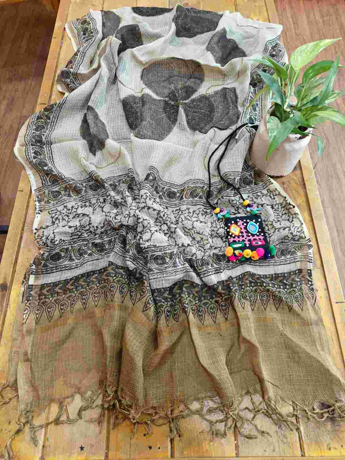 kota ajrakh dupatta online - Desi Weaves