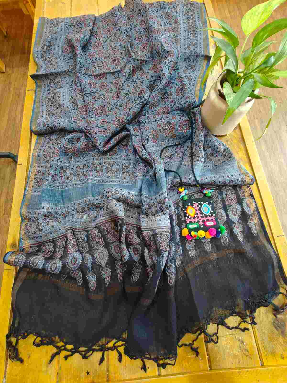 kota ajrakh dupatta online - Desi Weaves