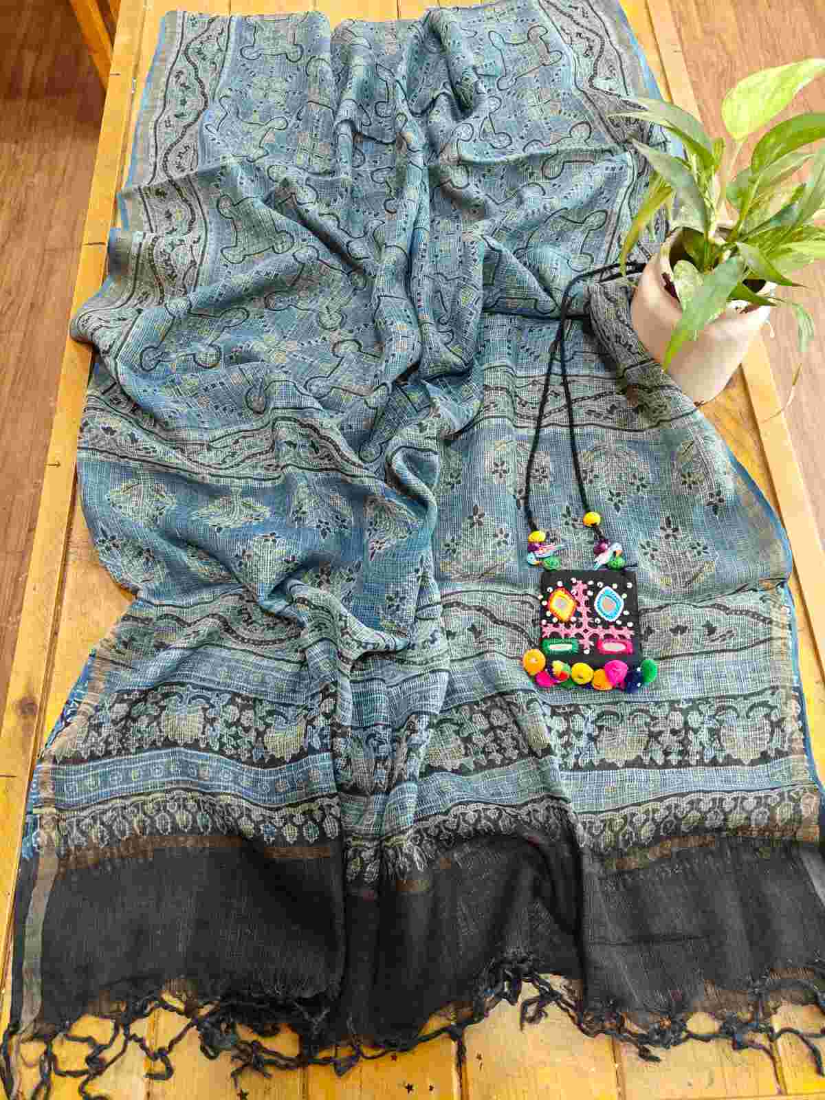 kota ajrakh dupatta online - Desi Weaves