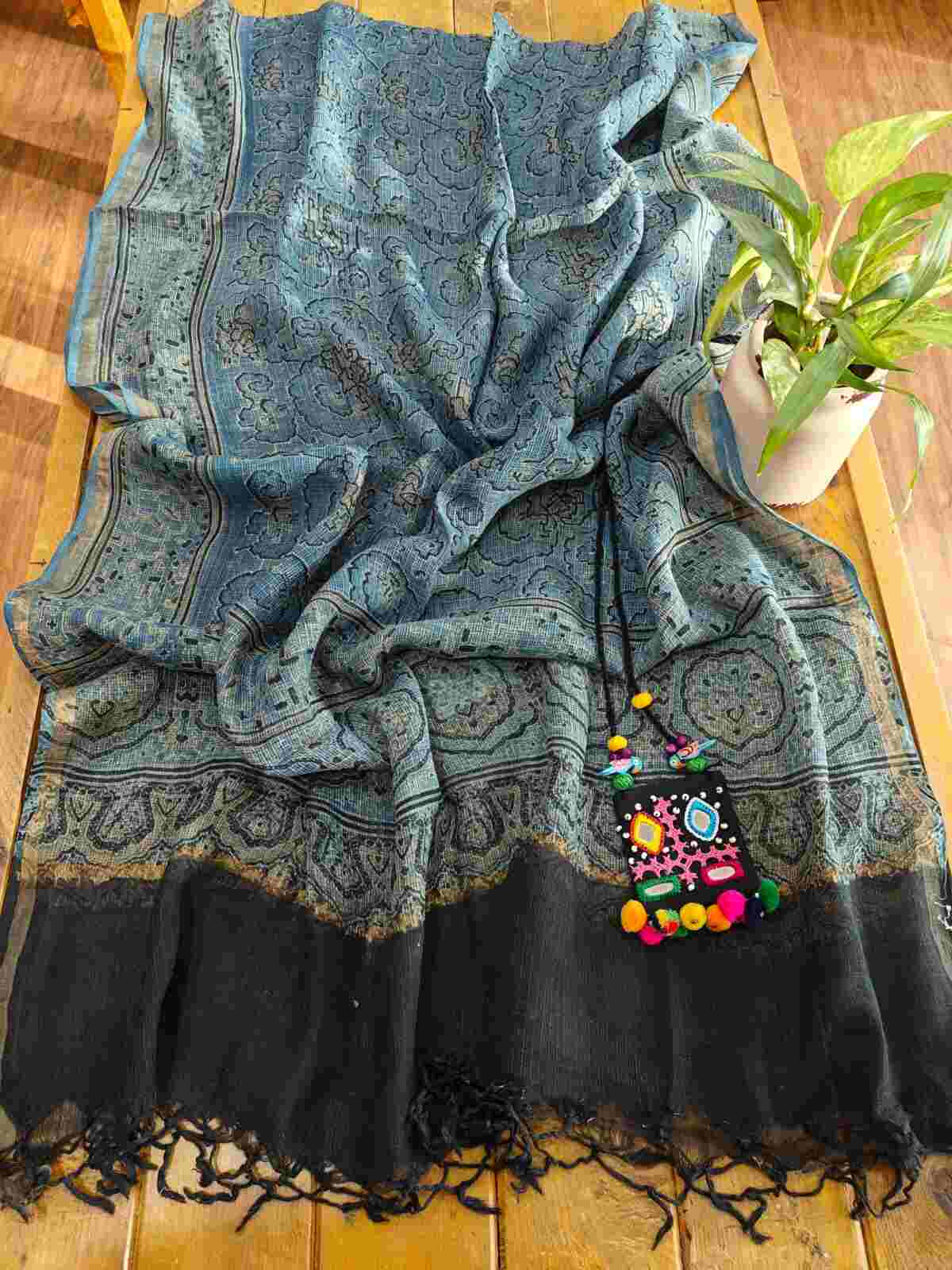 kota ajrakh dupatta online - Desi Weaves