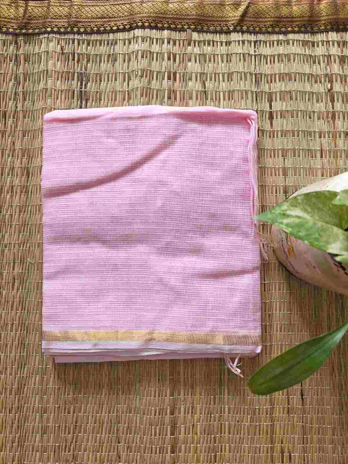 Pink kota doria dupatta