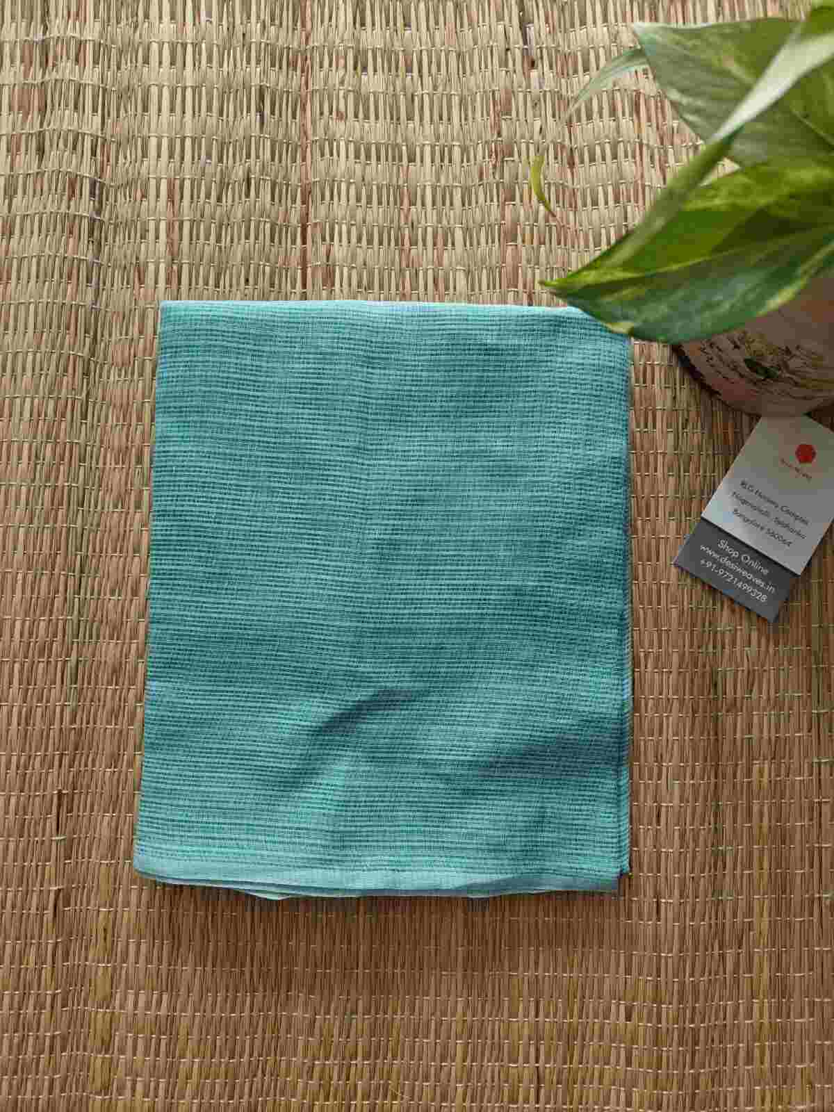 aqua cotton kota doria dupatta - desi weaves