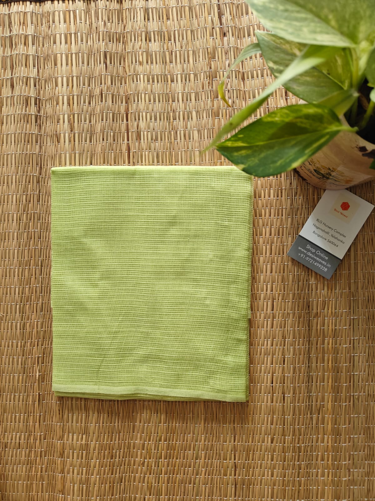 green cotton kota doria dupatta - desi weaves
