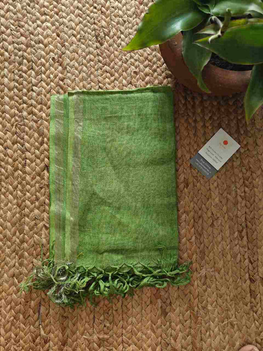 green linen dupatta online