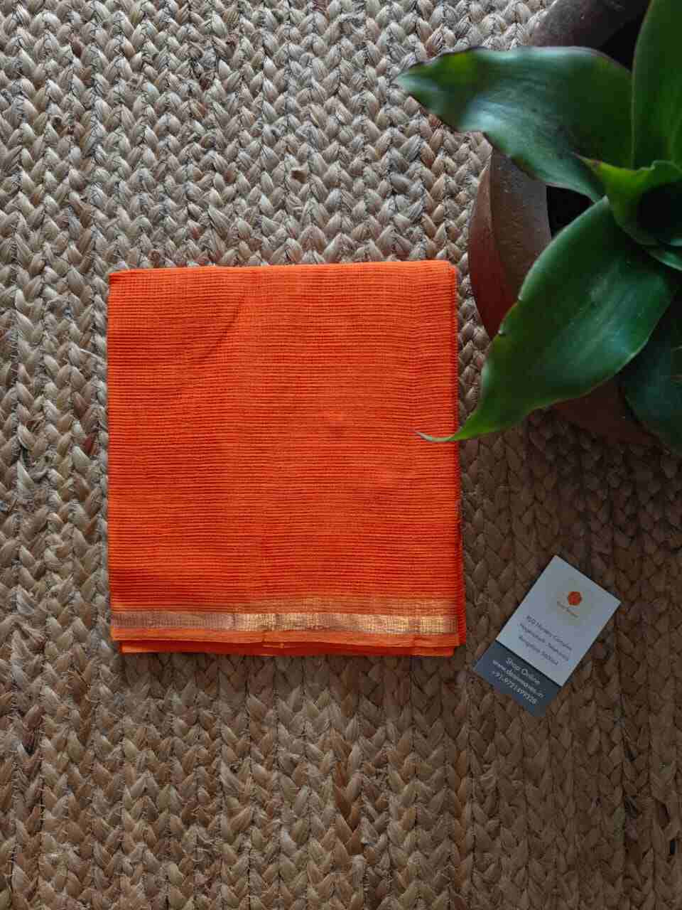 orange kota doria dupatta