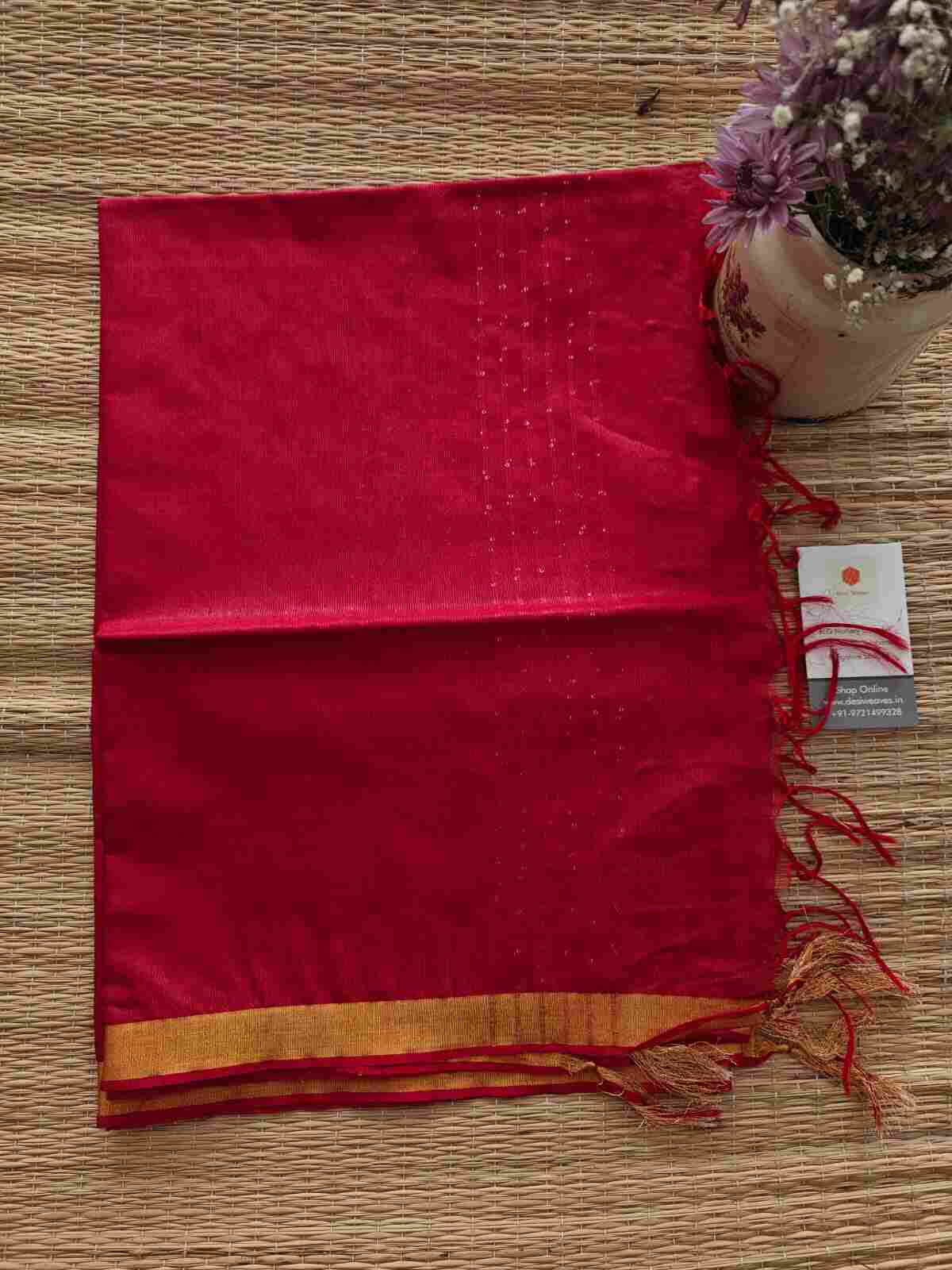 Tussar silk dupatta online - Desi Weaves