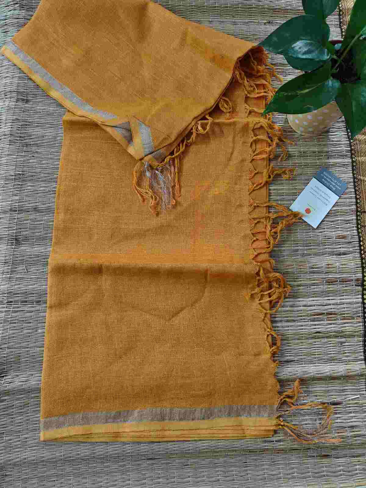 Handcrafted Pure Linen Dupatta
