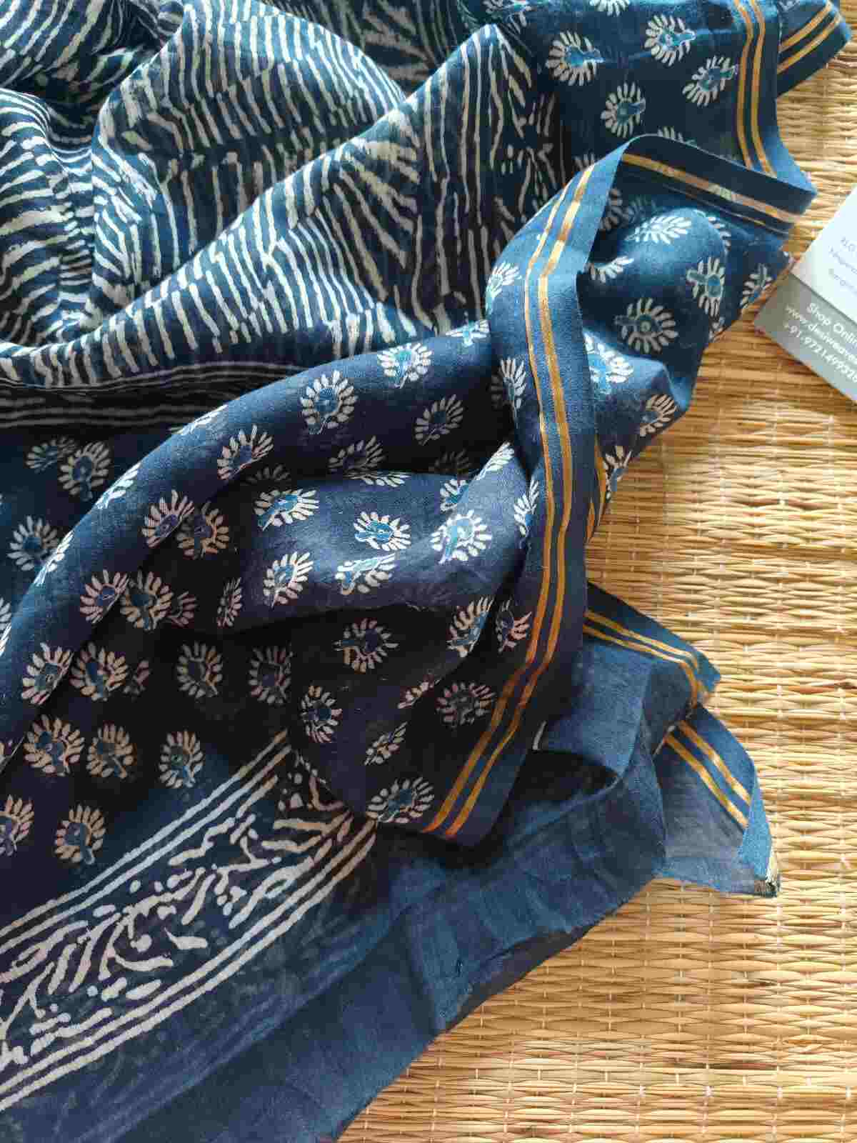 mull cotton dupatta online - Desi Weaves